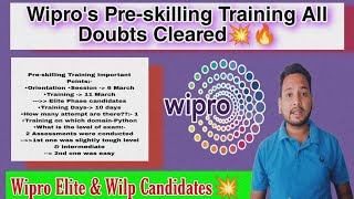 Wipro Preskilling Training Update  Elite Candidates Doubt  Wipro Connect Session  Exam Level [upl. by Zachariah]