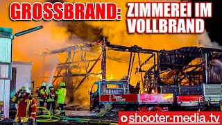 🔥🔥 GROSSBRAND VOLLBRAND einer ZIMMEREI 🔥🔥  Mehrere Feuerwehren im Großeinsatz [upl. by Itsur296]