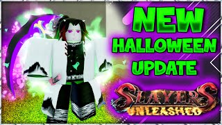 UPD 121 Slayers Unleashed HALLOWEEN Update 2023 Roblox Demon Slayer  NEW CODES [upl. by Garwood]