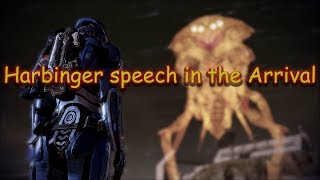 Mass effect 2  Harbinger speech in the arrival [upl. by Arej]