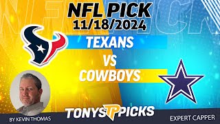 Houston Texans vs Dallas Cowboys 111824 FREE NFL Week 11 Pick Today [upl. by Kenzi]