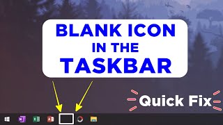 How to Fix Blank Icon Error in the Taskbar  1Minute Tips  Windows 10 Tips amp Tricks [upl. by Kopans]