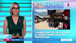 Comerciantes se oponen al nuevo mercado de Tepoztlán  Noticias con Crystal Mendivil [upl. by Hermine]