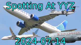 10 Minutes Of Spotting at YYZ 20240714 [upl. by Atilef171]