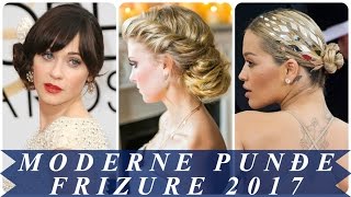 Moderne punđe frizure 2017 [upl. by Ihsir]