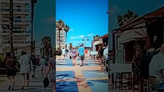 La Carihuela beach promenade walk May 13 2022 76° Beautiful afternoon Torremolinos [upl. by Epoh]