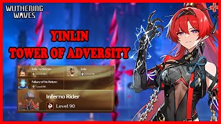 DPS Yinlin vs Fallacy of No Return Inferno Rider Tower of Adversity  Wuthering Waves [upl. by Undry]