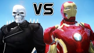 GHOST RIDER VS IRON MAN MARK 43  EPIC BATTLE [upl. by Mihalco813]