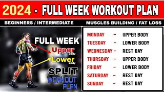 Full Week Gym Workout Plan  Upper Body Lower Body Split Workout  BuddyFitness [upl. by Moon]