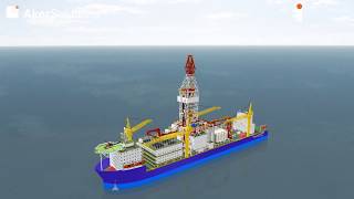 6th Generation Drillship Akker Drilling systems Flyaround [upl. by Whit]