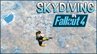 SKYDIVING in FALLOUT 4 — Xtra Kredit on the Skooled Zone [upl. by Kind]