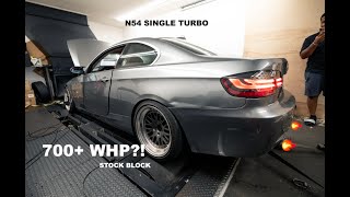 N54 SINGLE TURBO 335I DYNO [upl. by Awad]