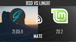 GhostBSD 210511 vs Linux Mint 202 MATE [upl. by Kunin]