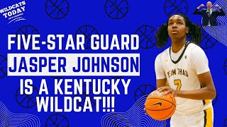 Fivestar guard Jasper Johnson picks the Kentucky Wildcats over Alabama and North Carolina [upl. by Anauqal692]