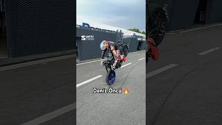 DenizÖncü KenanSofuoğlu Yarış Pisti Stopie DÖ53 show stunt stunts stuntvideo motovlog r25 [upl. by Tesler]