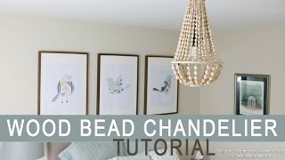 Wood Bead Chandelier Tutorial [upl. by Winchell949]