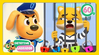 Polícia Capturando Ladrão 👮 Historinha Engraçada do Detetive Labrador 🔍 1 Hora 🎬 Compilação [upl. by Korney]