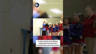 Soldier Dressed as School Mascot Surprises Daughter After 9Month Deployment [upl. by Aynekal]