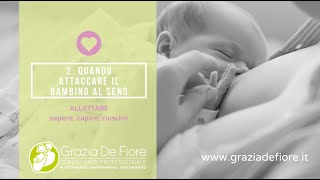 Allattare sapere capire riuscire  2 Quando attaccare il bambino al seno [upl. by Terrab600]