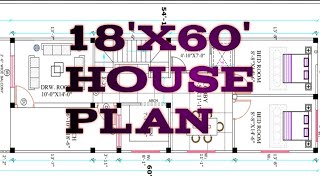 18x60 house plan 20x60 floor plan [upl. by Irrac567]