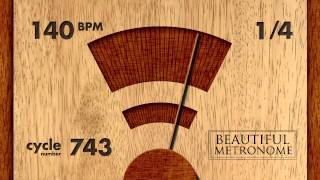 140 BPM 14 Wood Metronome HD [upl. by Asseret]