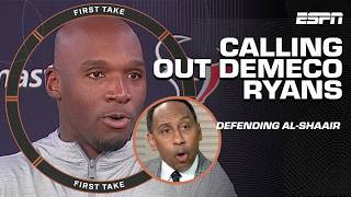 THATS STUPID  Stephen A on DeMeco Ryans comments DEFENDING Azeez AlShaair  First Take [upl. by Megdal]