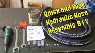 Demonstration of Hydraulic hose assembly using Re useable hydraulic hose fittings and basic tools [upl. by Burd]