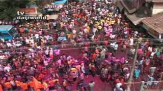 Mangalore Colourful Okuli Habba of Famous Kodial Theru [upl. by Inalaehon]