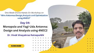 Day 4 Monopole and YagiUda Antenna Design and Analysis using 4NEC2 [upl. by Civ]