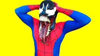 Spiderman in real Life vs Venom  Superhero fights Epic [upl. by Suirauqram]