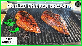 NINJA WOODFIRE GRILLED CHICKEN BREAST Ninja Woodfire Grill Recipes [upl. by Lurette393]