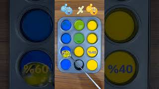 BlueYellow asmr satisfying mixedcolors colormix cartoon baby toys puzzle popit art emoji [upl. by Zsolway324]