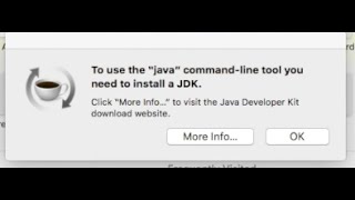 To use the quotjavaquot commandline tool you need to install a JDK El Capitan OS X FIX [upl. by Nirrok]