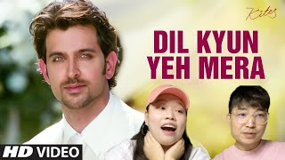 quotDil Kyun Yeh Mera Shor Kare Full Songquot Kites  Hrithik Roshan  BÃrbara Mori  Couple Reaction [upl. by Okramed]