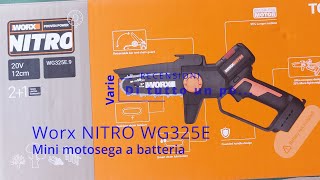 Worx WG325E Mini Motosega a batteria Amazon [upl. by Togram]