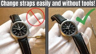 How to change  remove a watch strap without tools [upl. by Noissap387]