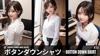 AI美女コレ【ボタンダウンシャツ】美女 AI美女 LookBook [upl. by Philo]