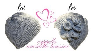 TUTORIAL cappello unisex a punto tunisino tunisian crochetlafatatuttofare [upl. by Soph]