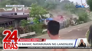 10 bahay natabunan ng landslide  24 Oras [upl. by Auoy]