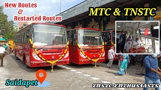 MTC  TNSTC Restarted amp New Routes From Saidapet 🚌🚏  Special Cover  TNSTC ENTHUSIASTS 🚍 [upl. by Buine]