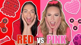 RED VS PINK FIDGET SHOPPING CHALLENGE ❤️💗 WITH NICHOLE JACKLYNE [upl. by Anaujnas]