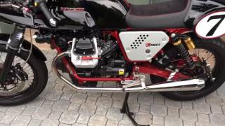 MOTO GUZZI V7 racer custom cafe racer build [upl. by Llenyr855]