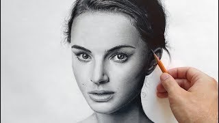 Натали Портман  портрет карандашом Natalie Portman  drawing portrait [upl. by Wilkinson881]