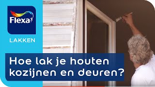 Houten kozijnen en deuren lakken  Flexa Verf [upl. by Avon]