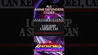 ALL Anime Defenders CODES🗒️🗒️ [upl. by Relly]