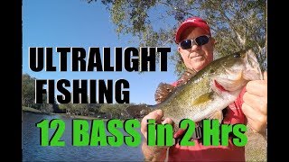 Ultralight Bass Fishing With Light Tackle on Micro Series Rod [upl. by Macy]