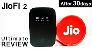 Reliance Jio JioFi 2 4G Router Complete Review After 30days Pros amp Cons [upl. by Marozas]