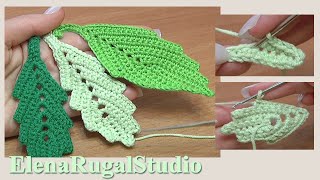 How To CROCHET Leaf EARRINGS [upl. by Eade]