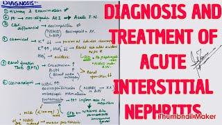 DIAGNOSIS of acute interstitial nephritis  MEDICINE with DR SHAMAMA [upl. by Anat]