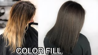 How to COLOR FILL Hair to go Brown  Color Filling Hair to go Darker  Maxine Glynn [upl. by Defant257]